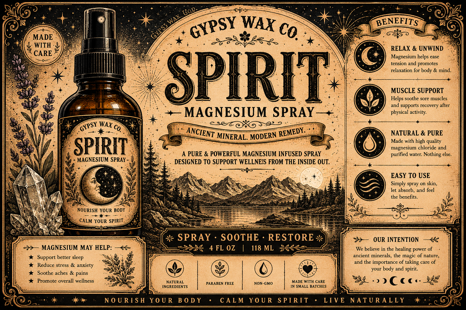 Magnesium Spray "Spirit" ~light lavender mist best for joint discomfort~