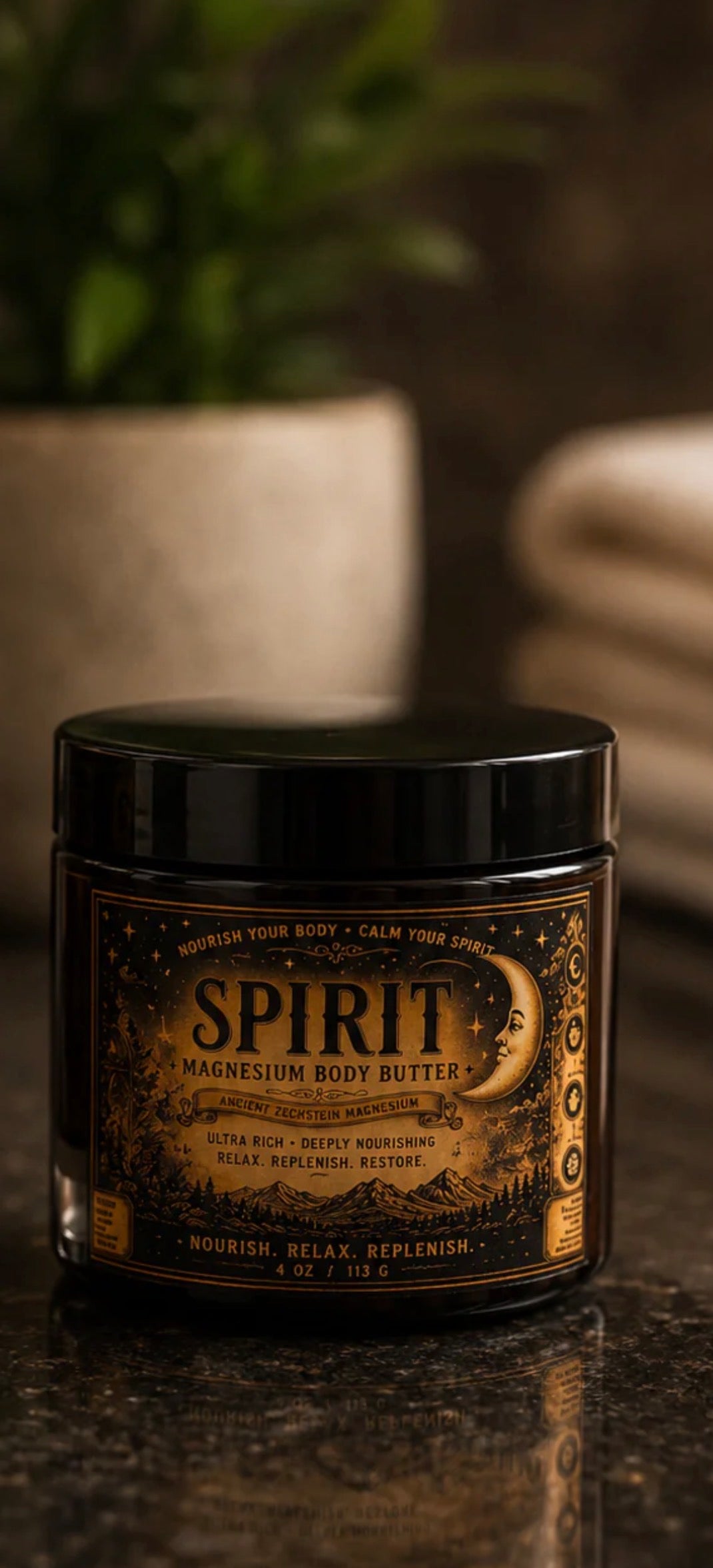 New Spirit Magnesium Butter Rub Cream ~light bees wax scent~