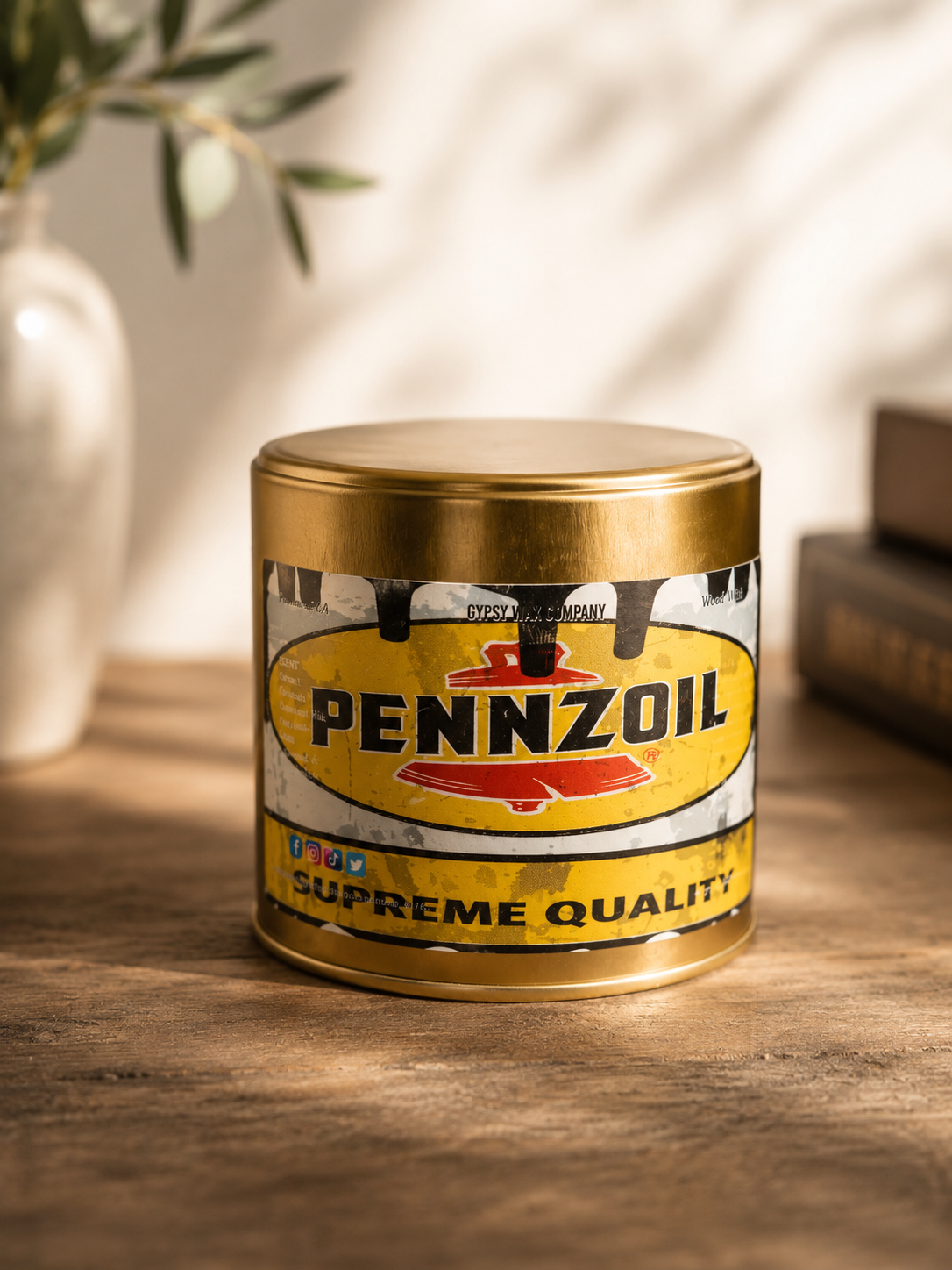 Pennzoil Novelty Tin Can Candle